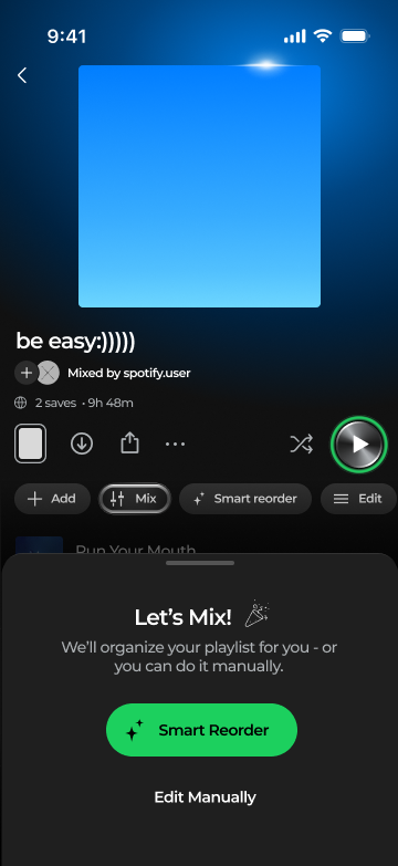 Let's Mix bottom sheet